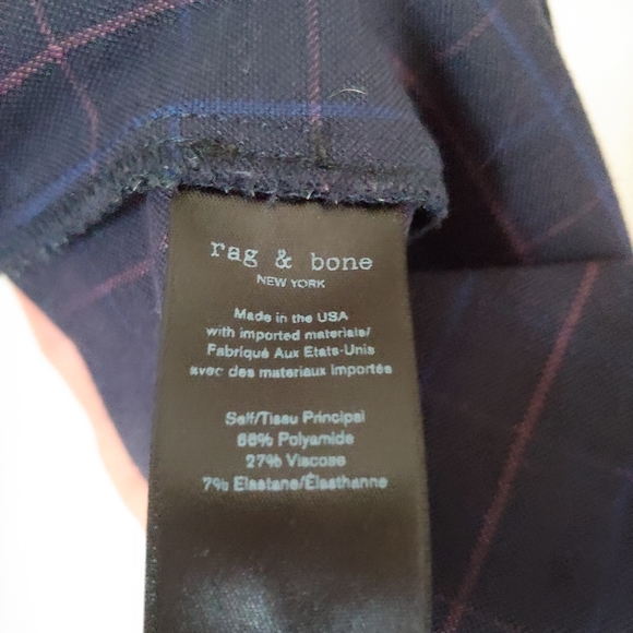 Rag & Bone Simone Plaid Pants Cropped Size 4 - Picture 16 of 16